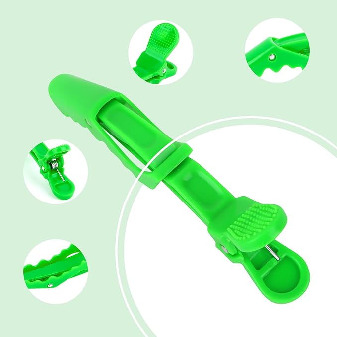 Ondder 24 Pcs Light Green Large Alligator Hair Clips for Styling, Sectioning, Big Pro Salon Gator Hair Clips for Hair Coloring Cutting, Accessories for Women Men Girls