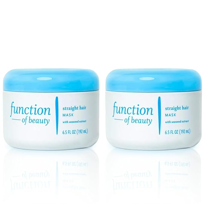 Function of Beauty Hair Mask for Straight Hair - Sulfate-Free Deep Conditioning Hair Mask for Natural Non-Greasy Shine & Lightweight Moisture - Anti-Frizz Hair Care Products with Seaweed Extract