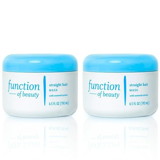 Function of Beauty Hair Mask for Straight Hair - Sulfate-Free Deep Conditioning Hair Mask for Natural Non-Greasy Shine & Lightweight Moisture - Anti-Frizz Hair Care Products with Seaweed Extract