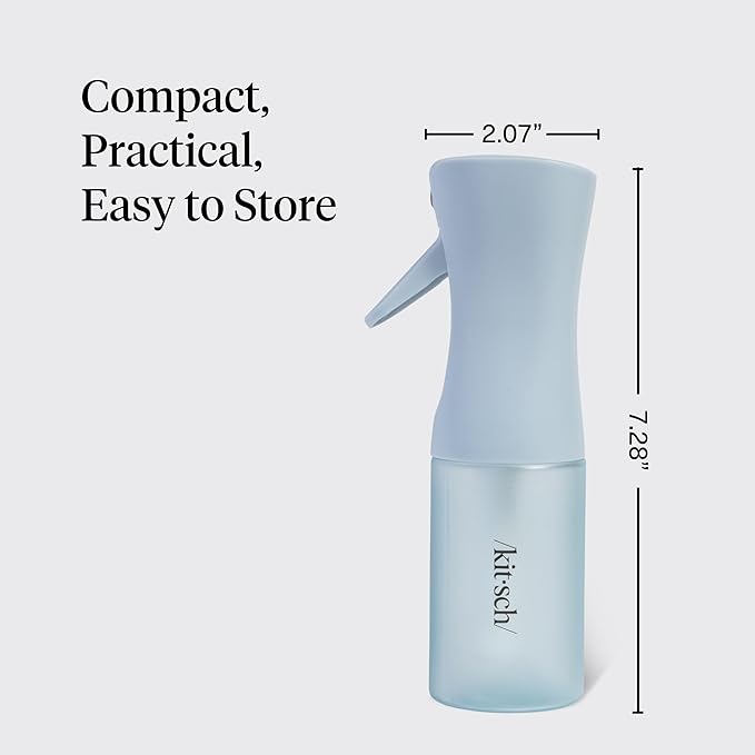Kitsch Spray Bottle for Hair - Continuous Water Mister with Ultra Fine Mist for Hairstyling, Barbers, Salons, Cleaning, Plants, Versatile Spray Bottles - Made from Recycled Plastic - Haze Blue, 5 oz