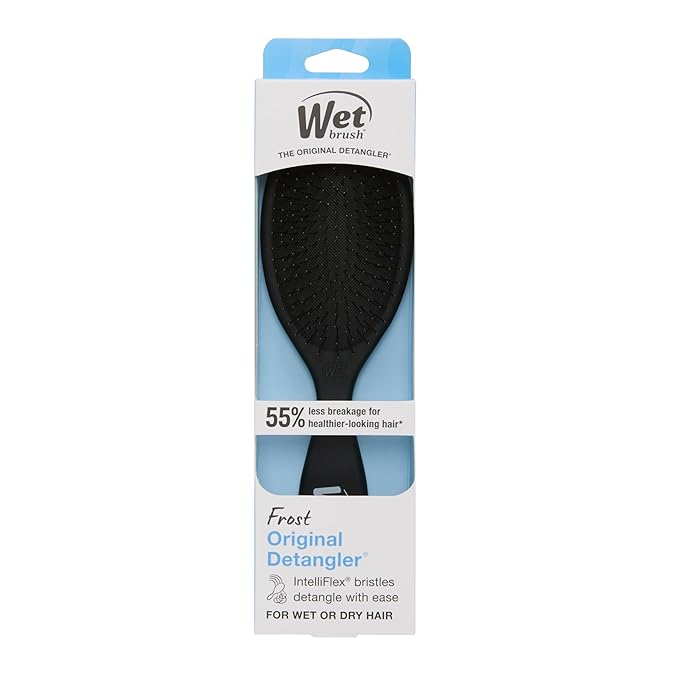 Wet Brush Original Detangler Hair Brush, Black Frost - Ultra-Soft IntelliFlex Bristles - Detangling Brush Glides Through Tangles For All Hair Types (Wet Dry & Damaged Hair) - Women & Men