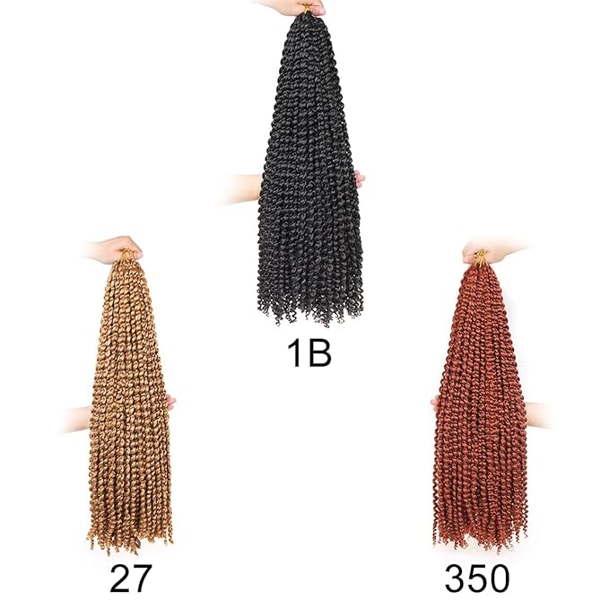 ZRQ 30 Inch 7 Packs/Lot Long Water Wave Passion Twist Crochet Hair Bohemian Spring Twist Hair Synthetic Passion Twists Hair for Butterfly Locs Hair Extensions #27