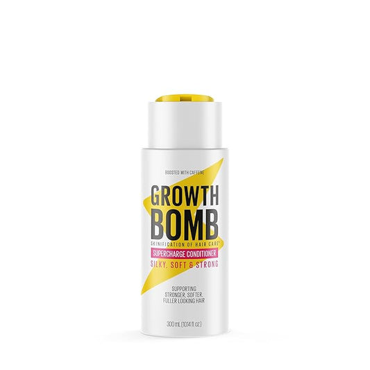 GROWTH BOMB Supercharge Conditioner - Moisturizing Hair Conditioner for Women & Men, Hydrate & Smooth Dry, Damaged, Curly, Frizzy, Color Treated Hair, Smoothing & Hydrating, Sulfate Free - 300 mL