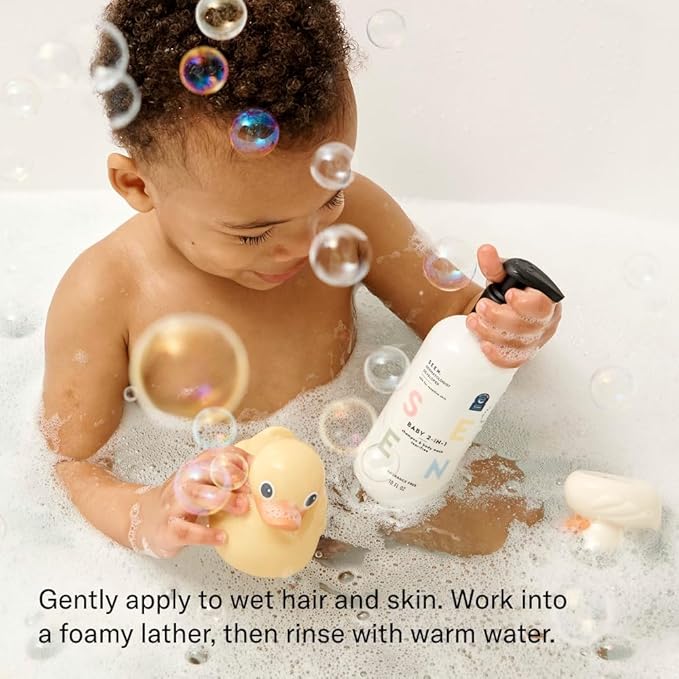 SEEN Baby 2-in-1 Shampoo & Body Wash – Fragrance-Free, Tear-Free & Non-Irritating – Dermatologist-Developed Gentle Cleanser for Sensitive & Eczema-Prone Skin