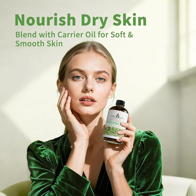 EVOKE OCCU Patchouli Essential Oil for Diffuser Skin Fragrance DIY Candle Soap Making - 4 FL Oz