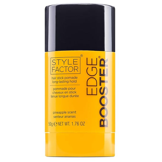Style Factor EDGE BOOSTER Hair Wax Stick Pomade with Beeswax | Strong Hold Slick Stick for Flyaways, Edges & Baby Hair for Sleek Buns & Ponytails | Stocking Stuffers for Women Girls Teen | Pineapple