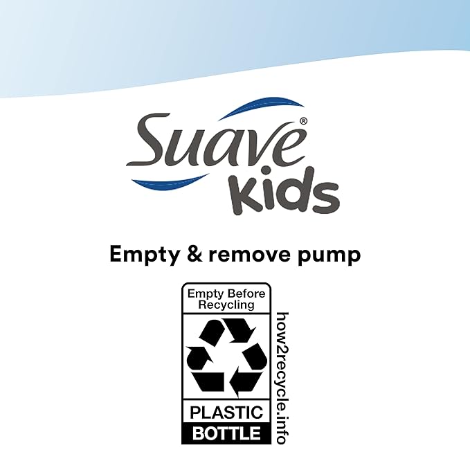 Suave Kids 3-in-1 Shampoo Conditioner Body Wash Purely Fun Makes Bath Time Quick and Easy, Paraben Free and Dermatologist Tested Kids Shampoo 3 in 1 Formula 28 Fl Oz (Pack of 4)