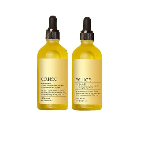 Carvenchi Natural Hair Growth Oil with Rosemary Scent, for Dry Damaged and Thin Hair, Colorless 2PC, 4 Fl Oz, Unisex