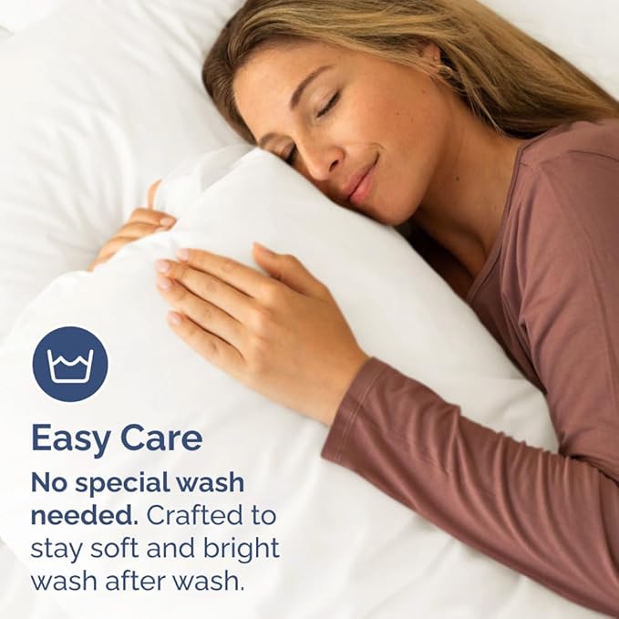 King Pillow Cases Set of 8 - Ultra Soft Hotel Quality Pillowcase Covers - Comfy, Cozy & Wrinkle Free - Shrink, Stain & Fade Resistant - Machine Washable Pillow Protectors - 8 Piece Set - Antique White