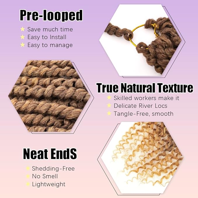 18inch Passion Twist Crochet Hair 96 Stands Pre-Twisted Passion Twist Hair 6 Packs Pre-Looped Passion Twists Braids Synthetic Passion Twist 0mbre Aubumn Crochet Braids Hair Extensions