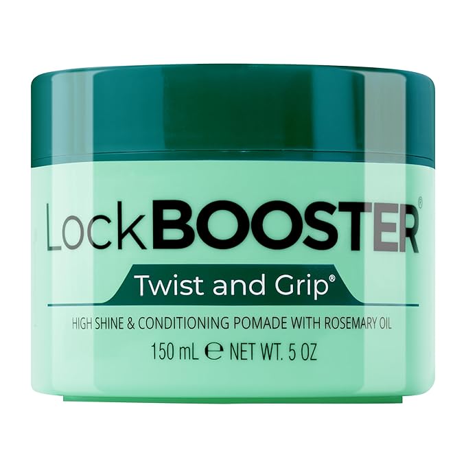 Style Factor Lock BOOSTER Twist & Grip Braid Gel (5 Oz.) with Rosemary Oil— Strong Hold, Flake-Free, Frizz-Free Hair Braiding Gel for Defined & Long-Lasting Twists, Locs & Braids