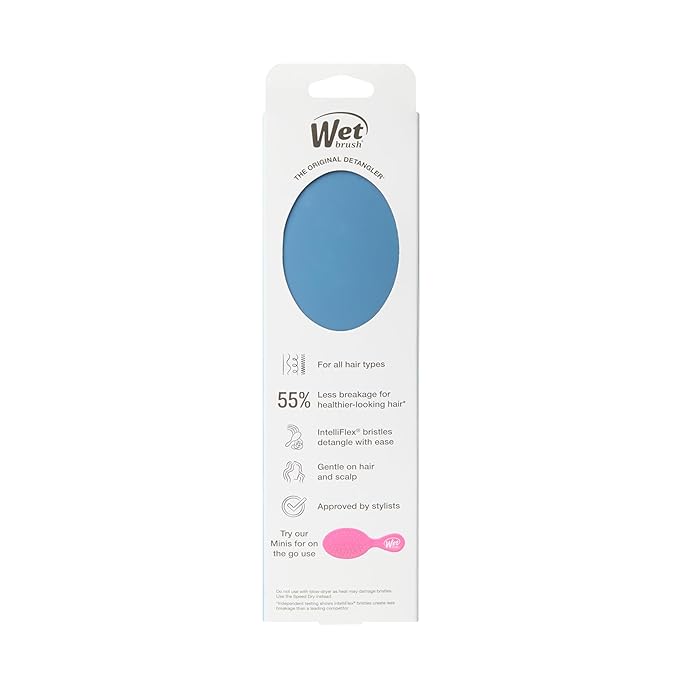 Wet Brush Original Detangler Hair Brush, Elemental Blue, Ultra-Soft IntelliFlex Bristles, Detangling Bristles Glide Through Tangles (Wet Dry & Damaged Hair), Women & Men