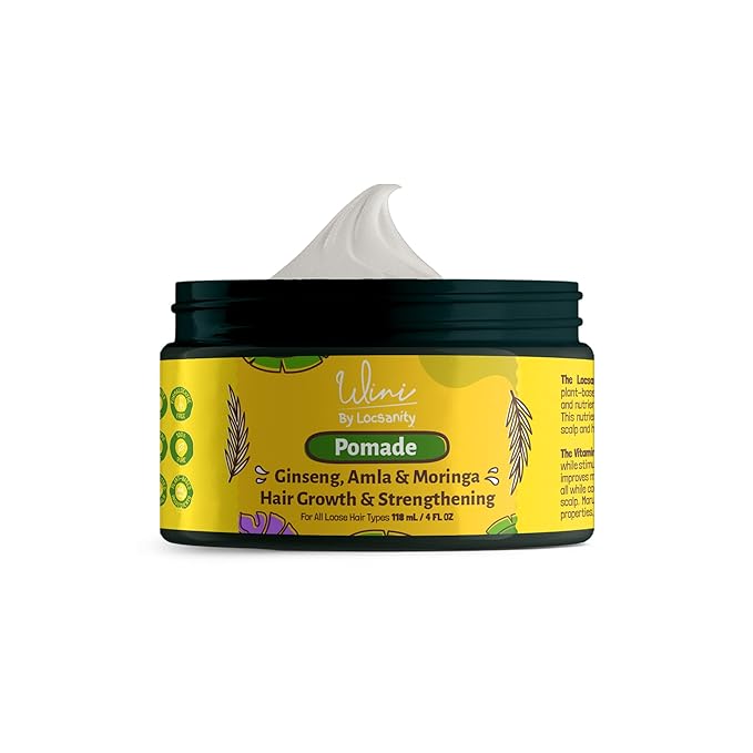 Wini by Locsanity Pomade for Loose Natural Hair - Alma, Moringa, Tamanu, Flax Seed, Ginseng, Baobab, 4 OZ