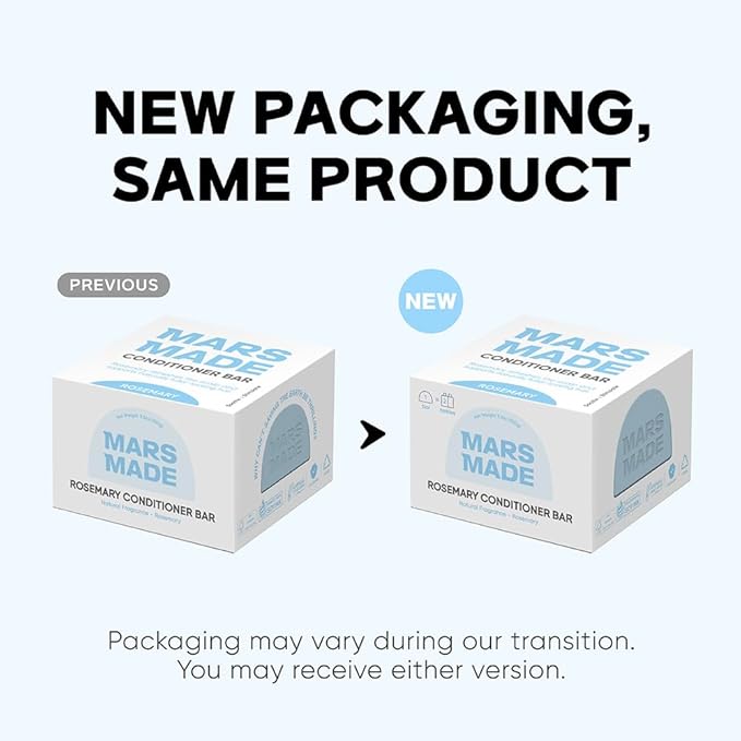 Rosemary Conditioner Bar - Soothing & Stimulating Natural Deep Conditioner for All Hair Types - Hair Growth Moisturizing Cleansing Solid Soap Bar Zero Waste, No Animal Trials 3.5 oz