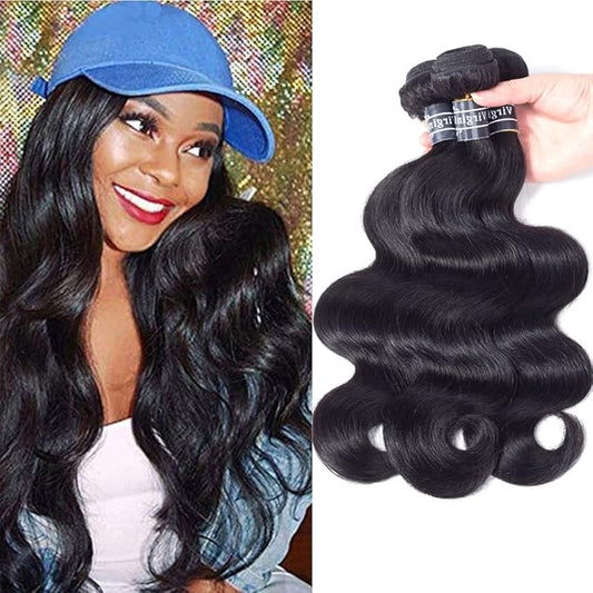 Amella Hair Brazilian Virgin Hair Body Wave 3 Bundles 285g 12" 14" 16" 8A Unprocessed Virgin Brazilian Body Wave Weft