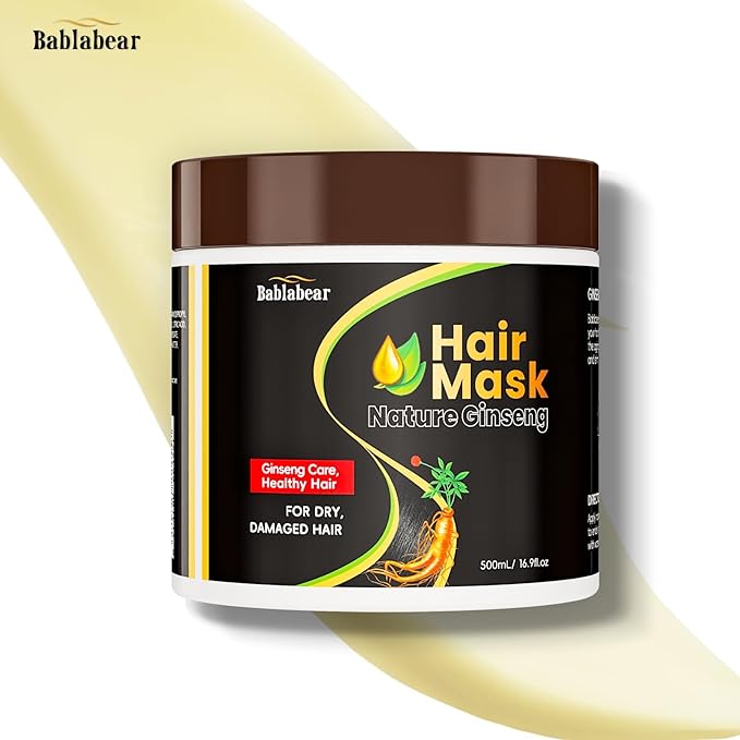 Bablabear Hair Mask for Damaged Hair,Hair Treatment for Color Treated Hair Deep Conditioner,Mascarilla Para El Cabello for Dry/Frizzy Hair.Moisturizer and Adds Shine.Hair Care for Curly Hair.500ml