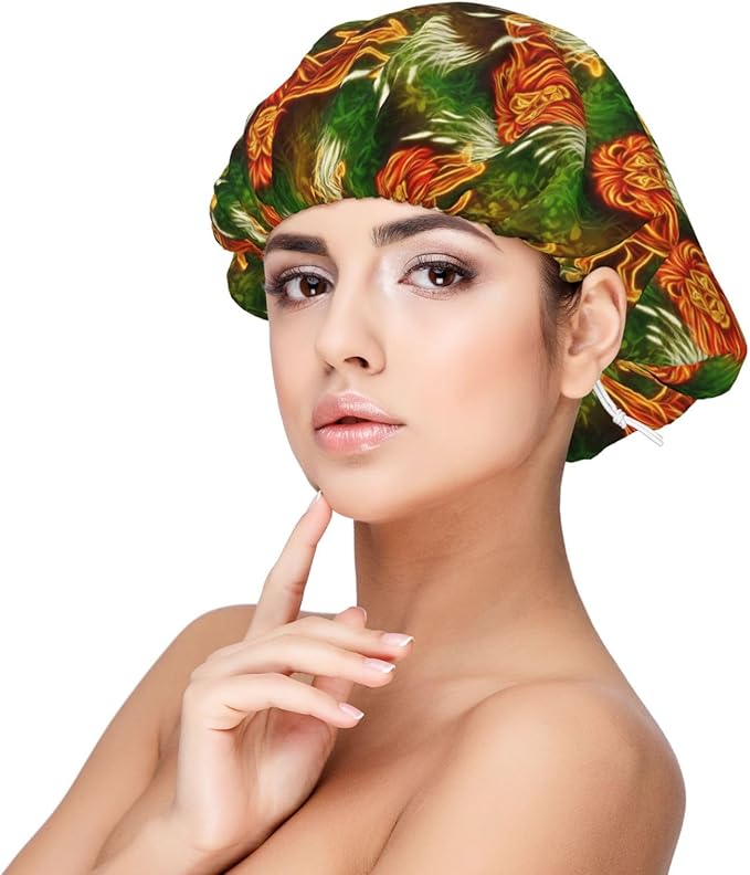 Silk Hair Bonnet for Sleeping, Double Layer Hair Bonnet for Curly Natural Frizz