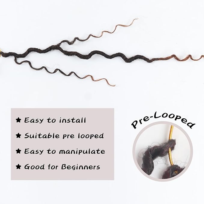 Goddess Locs Crochet Hair 22 Inch 9 Packs Synthetic Faux Locs Crochet Hair for Black Women, River Locs Hair Extensions Style Pre looped Crochet Locs with Curly Ends