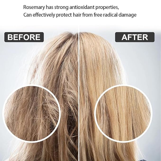 Natural Hair Growth Serum:Hair Growth Spray with Rosemary, Bataua Oil & Biotin - Non-Greasy, Hormone - Free Treatment,Promotes Thicker, Fuller Hair for Women & Men - All Thinning Hair (2 Fl Oz, FF)