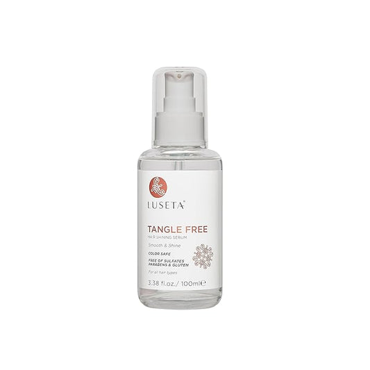 Luseta Tangle Free Routine Hair Serum Oil for Women and Men Detangling with Keratin and Argan Oil, Color Safe for Curly and Wavy Hair, Paraben & Gluten Free 3.38oz