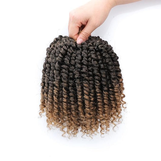 Passion Twist Crochet Hair 6Inch Passion Twist Hair 8 Packs Pre-Twisted Passion Twist Crochet Hair for Black Women Soft Passion Twist Curly Crochet Hair 6"(Pack of 8) T27