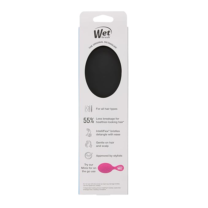 Wet Brush Original Detangler Hair Brush, Black Frost - Ultra-Soft IntelliFlex Bristles - Detangling Brush Glides Through Tangles For All Hair Types (Wet Dry & Damaged Hair) - Women & Men