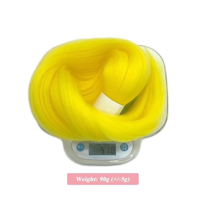 Yellow Braiding Hair Pre Stretched 26 Inch Long Prestretched Prestressed Braiding Hair Synthetic Fake Colored Hair Extensions for Box Braids Twist Crochet Hair (Yellow Braids 3 Packs)