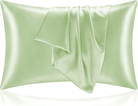 BEDELITE Satin Pillowcase for Hair and Skin, Super Soft and Cooling Similar to Silk Pillow Cases 2 Pack with Envelope Closure, Gift for Women Men(20"x40" King Size, Gleam)
