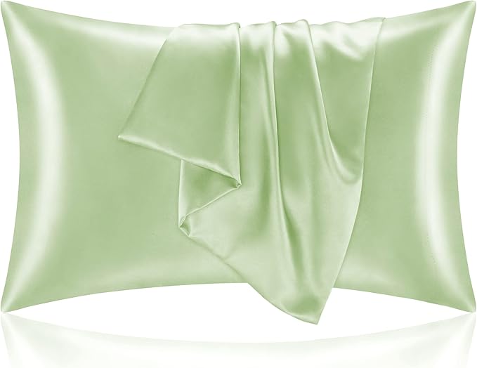 BEDELITE Satin Pillowcase for Hair and Skin, Super Soft and Cooling Similar to Silk Pillow Cases 2 Pack with Envelope Closure, Gift for Women Men(20"x26" Standard Size, Gleam)