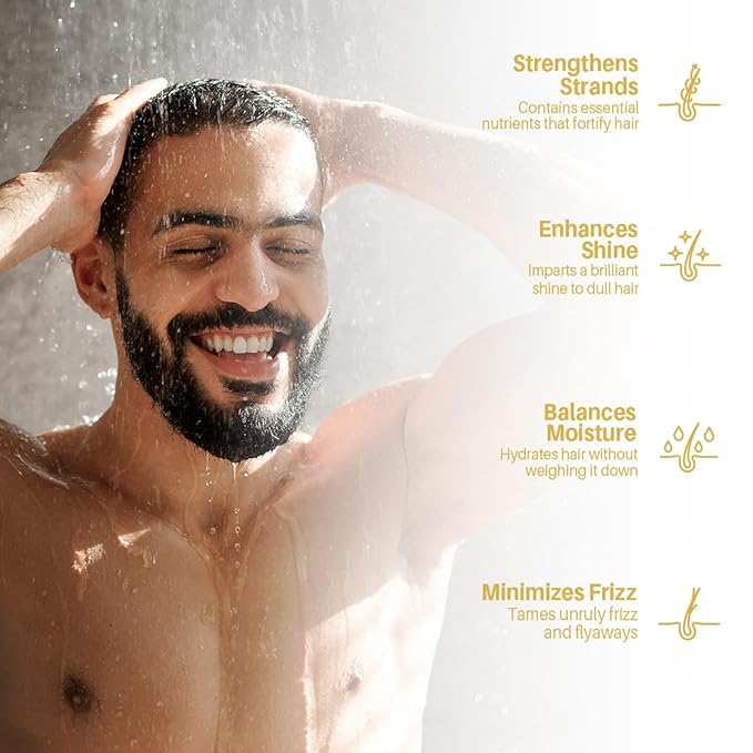 Rice Water Shampoo - Rice Shampoo, Promotes Hair Growth, Revitalizes, Shines and Sheilds from Damage, Infused with Essential Oils, Sulfate & Paraben Free - for Men Women - 16 fl oz