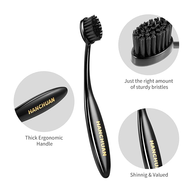 Precision Styling Brush for Natural Hair - Portable Edge Control and Bristle Brush