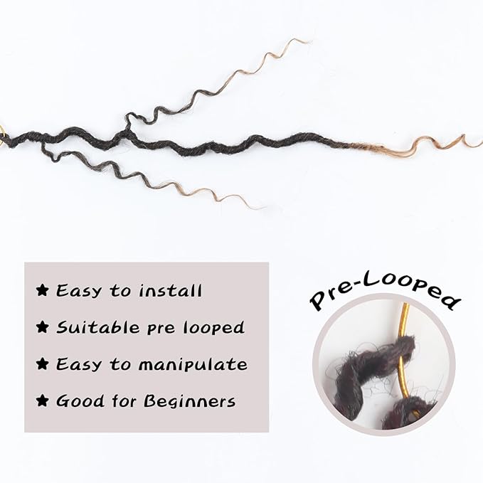 Goddess Locs Crochet Hair 18 Inch 9 Packs Synthetic Faux Locs Crochet Hair for Black Women, River Locs Hair Extensions Style Pre looped Crochet Locs with Curly Ends