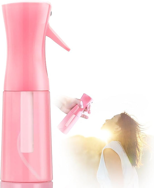 Spray bottles, Spray Water Bottle Fine Mist Refillable, Continuous Spray Bottle for Hair, Skin Care, Planting, Showering Pets, Travel, Cleaning & Home (Pink)