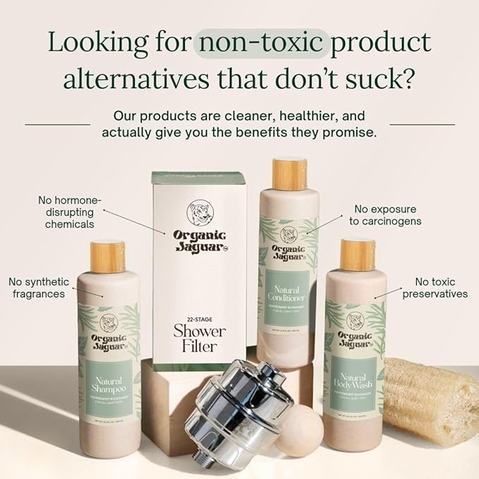 Organic Jaguar All Natural Conditioner, Peppermint Rosemary, Sulfate Free Conditioner with Vitamin E, Castor, Argan and Almond, Rosemary and Peppermint Oil, For All Hair, 13.5 fl oz