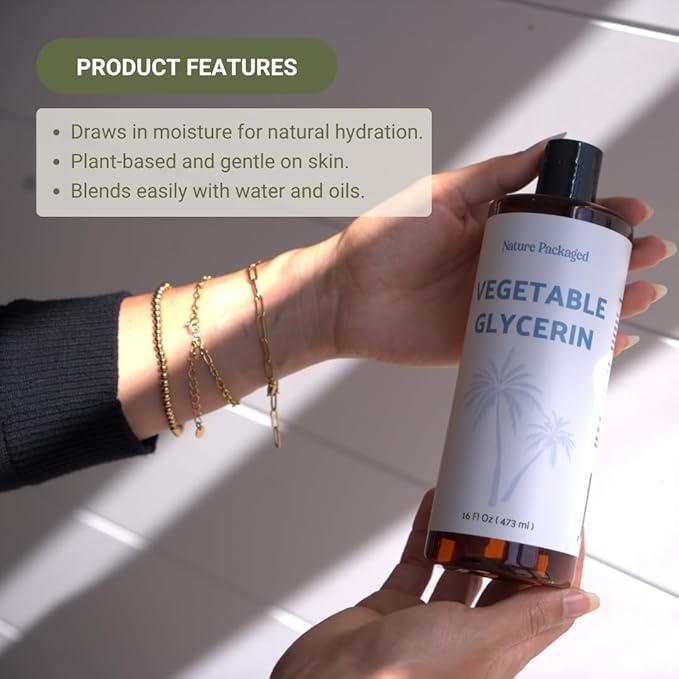 Vegetable Glycerin Oil - 100% Pure Plant Based Glycerol for DIY Skincare, Hair Care, Soap Making & Cosmetics - Vegan Moisturizing Humectant for Lotions & Creams - USP Grade 1 Gallon