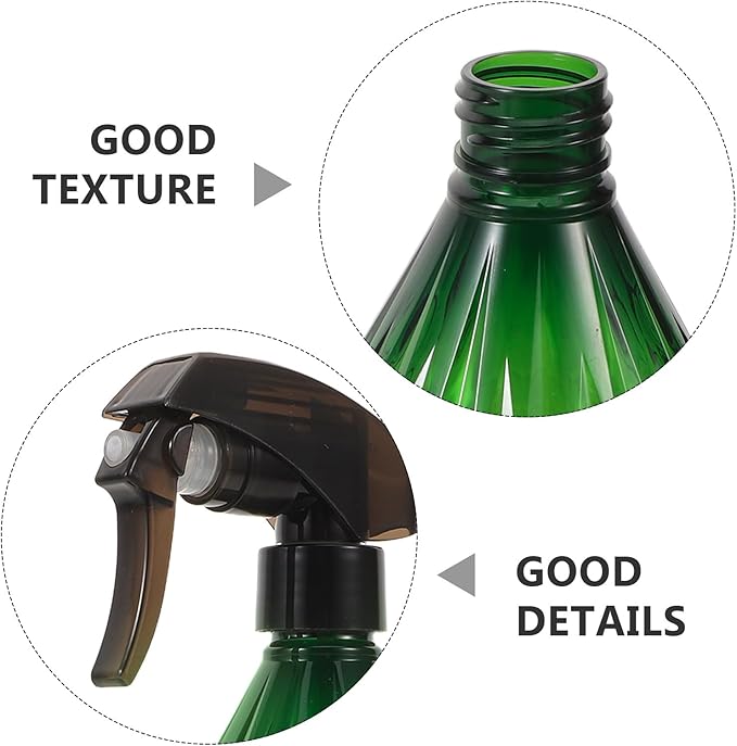 2pcs Continuous Spray Bottle for Hair - Fine Mist Mister with Steel Ball Refillable 6. 7oz Hair Water Sprayer for Salon, Barber, Or Home Use Green