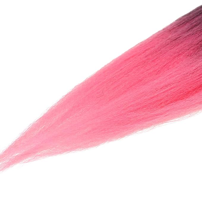 Dorsanee Ombre Pink Braiding Hair Pre Stretched 20 Inch 6 Packs Braiding Hair Extensions for Crochet Box Braids Twists Locs Hair Itch Free Soft Yaki Texture Hot Water Setting (20inch,#1B/Pink)
