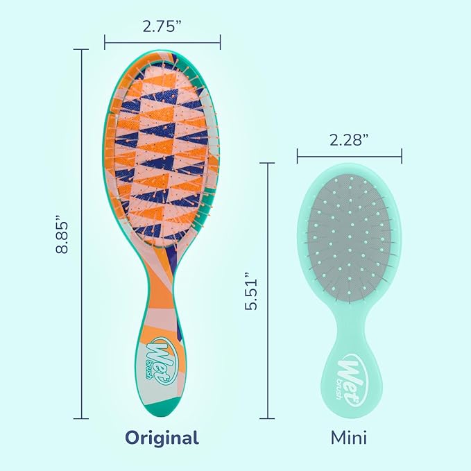 Wet Brush Original Detangler Hair Brush, Flag Up (Artful Ace) - Ultra-Soft IntelliFlex Bristles - Detangling Brush Glides Through Tangles For All Hair Types (Wet Dry & Damaged Hair) - Women & Men
