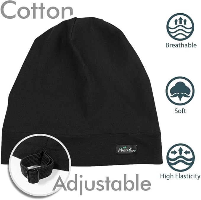Adjustable Satin Lined Sleep Cap for Dreadlocks Curly Hair Large Head-Stay On Overnight