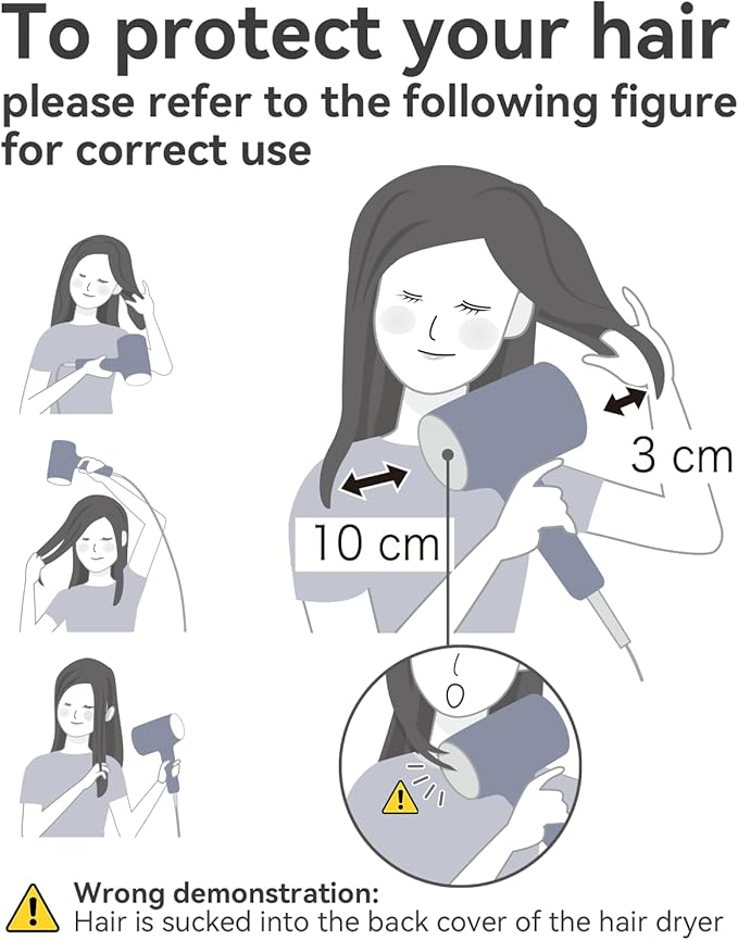 Hair Dryer with Diffuser, CONFU Blow Dryer for Curly Hair for Women Men, 21000PRM Travel Hair Dryer, Portable Lightweight Fast Drying Negative Ion Hairdryer for Home & Travel