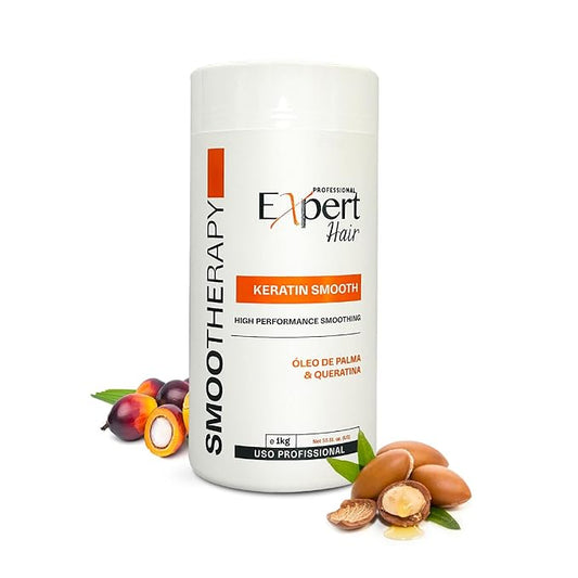 Expert Hair Keratin Smooth Botox for Hair, Anti-Frizz, Natural Look, Queratina para Alisar el Cabello, Thermo-Active, Suitable for All Hair Types (1kg/35.3 oz.)