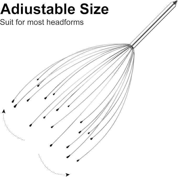 Stocking Stuffers, 2 Pack Scalp Massagers, 20 Fingers Hand-held Massage Tingle, Head Massagers for Deep Relaxation, Stress Relief and Hair Stimulation Christmas Presents