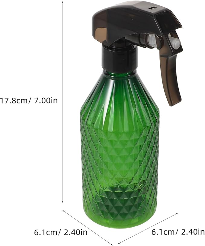 2pcs Continuous Spray Bottle for Hair - Fine Mist Mister with Steel Ball Refillable 6. 7oz Hair Water Sprayer for Salon, Barber, Or Home Use Green