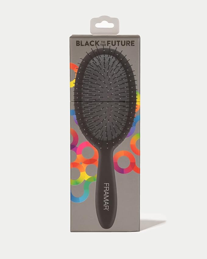 Framar Detangling Brush for Curly Hair – Hair Brushes for Women Detangler, Wet Detangler Hair Brush Wet, Wet Hairbrush For Women, Hairbrushes, Wet Hair Brush Detangler – Reduces Hair Breakage Black