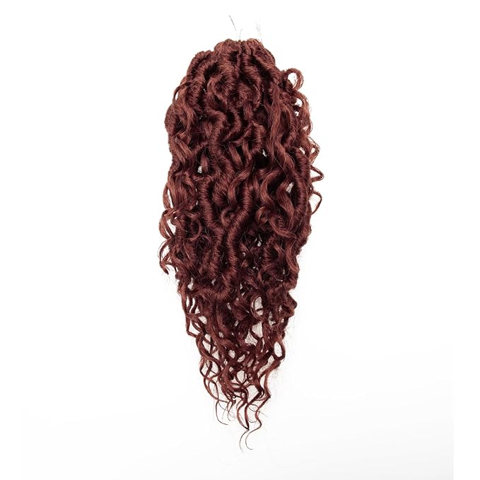Goddess Locs Crochet Hair 10Inch 8Packs Curly Faux locs Crochet Hair Boho Locs Short River Locs Hippie Locs Bohemian Locs Crochet Braids for Black Women(350, 10inch(Pack of 8))