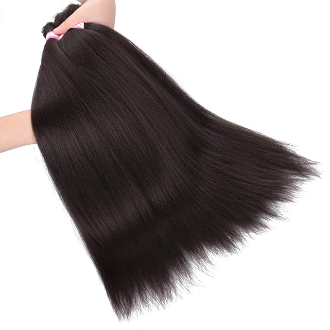 Pre Stretched Braiding Hair Extension Brown Soft Yaki 12 Inch Short Prestretched Braids 8 Packs Hair for Kids Women Girls, 4#