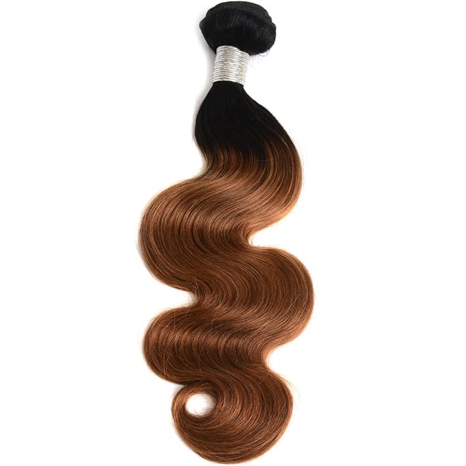Ombre Brazilian Human Hair Body Wave One Bundle 22inch 1B/30 Ombre Brazilian Virgin Human Hair Weave Body Wave Bundle Two Tone 1B/30 Color