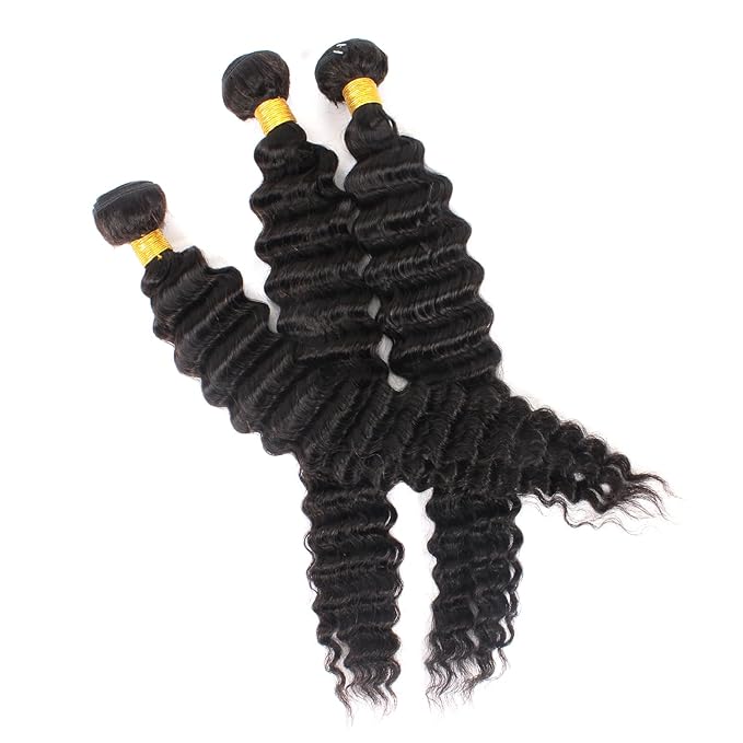 12A Deep Wave Human Hair Bundles 26 26 26 Inch Deep Curly Bundles Human Hair 100% Unprocessed Brazilian Virgin Weave 3 Bundles Double Weft Raw Remy Hair Bundles