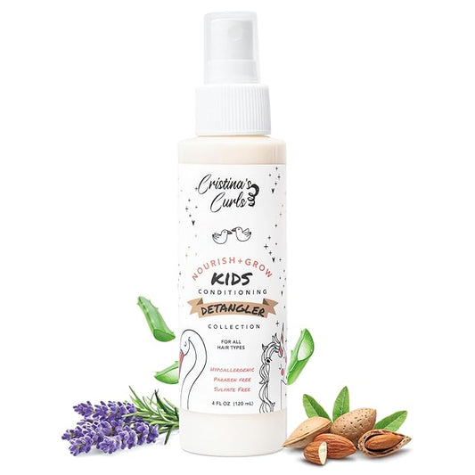 Cristina's Curls Conditioning Detangler Spray for Kids – Leave-in Slip & Frizz Control with No Buildup