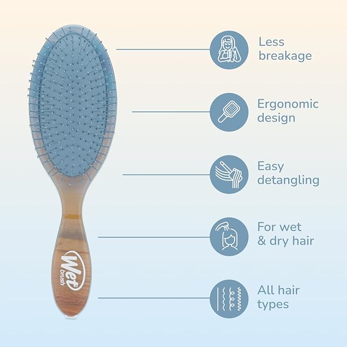 Wet Brush Original Detangler Hair Brush, Blue (Desert Afterglow), Ultra-Soft IntelliFlex Bristles, Detangling Bristles Glide Through Tangles (Wet Dry & Damaged Hair), Women & Men (2 Pack)